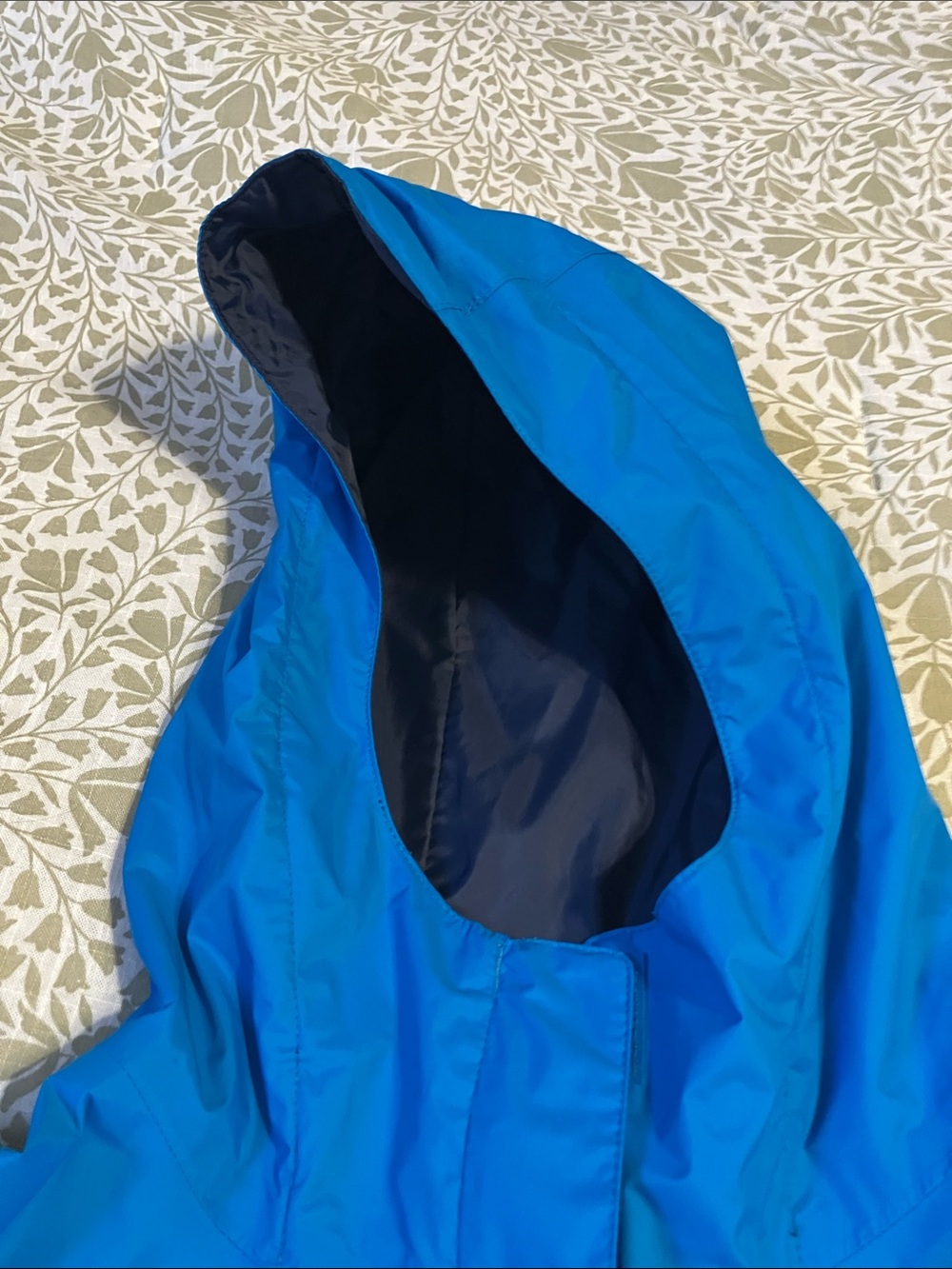 Columbia Bright Blue Hooded Rain Jacket Omni tech women’s XL - Picture 4 of 10